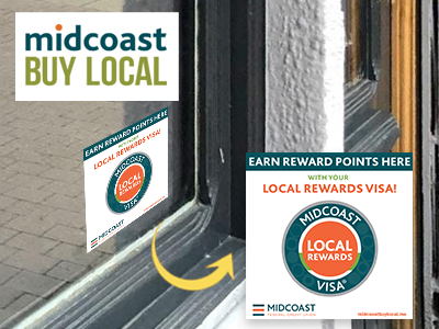 Participating merchants -look for window cling!